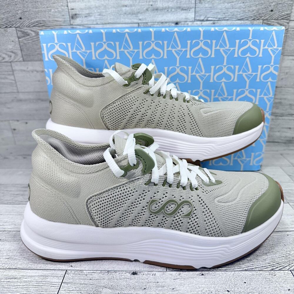 Saysh The Felix Runner Shoes Womens Size 7 Moss Green Running Comfort Sneakers